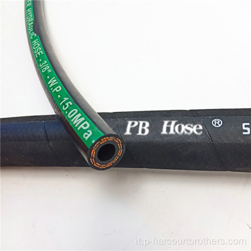 In gomma nitrile 2 fibre intrecciata tubo idraulico intrecciato SAE 100R3